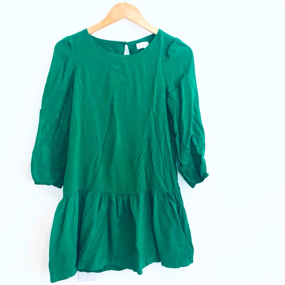 Anthropologie Meadow Rue Mini Emerald Tunic Dress